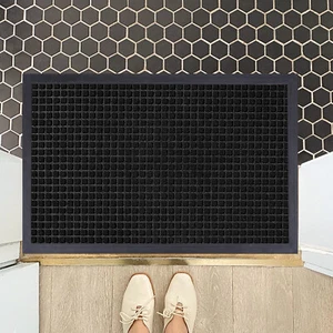 Door Mat Home Front Carpet Non-Slip Mat Waterproof Indoor Outdoor Black 24x35in - Picture 1 of 7