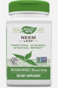Nature's Way Neem Leaf 950mg AYURVEDIC 100 Caps PACKAGING MAY VARY EXP. 7/29 - Picture 1 of 2