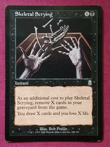 Magic The Gathering ODYSSEY SKELETAL SCRYING black card MTG - Picture 1 of 2