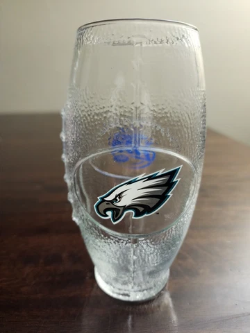NICE Miller Lite Philadelphia Eagles Football Shaped NFL Beer Glass Cup Cover