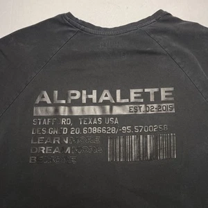 Camisa Alphalete Negra Medio Rendimiento Calce Logo Manga Corta Camisa Redonda Para Hombre - Imagen 1 de 4
