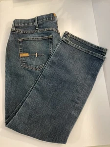Pantalones de mezclilla Ariat azules para hombre talla 34x32 ajustados rectos ropa de trabajo occidental  - Imagen 1 de 9