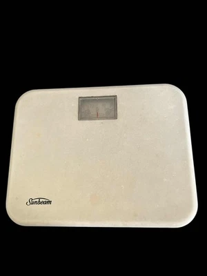 1960s Vintage Branco Mostrador Raio de Sol Balança de Banheiro Estado de Trabalho - Imagem 1 de 3