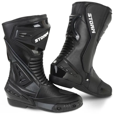 STIVALI MOTO RACING PELLE ANTI TORSIONE SLIDERS STORM 39 40 41 42 43 44 45 46 - Immagine 1 di 4