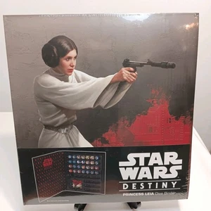 Star Wars Prinzessin Leia Schicksal Würfel Mappe hält Sleeved Karten & 44 Würfel NEU - Bild 1 von 3