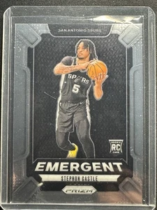 #29 2024-25 Panini Prizm Emergent Base Stephon Castle Rookie San Antonio Spurs - Picture 1 of 2
