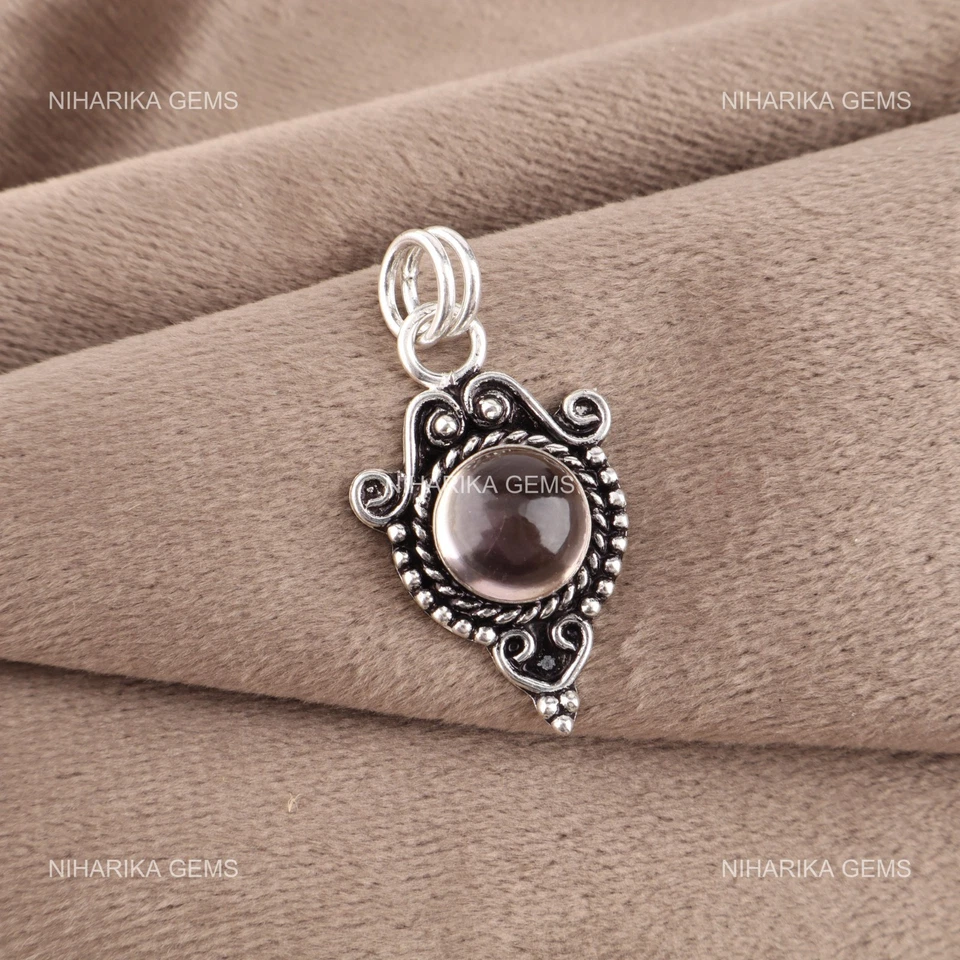 925 Argento Sterling Ametrino Pietra Matrimonio Alla Moda Fatto a Mano Moglie - Immagine 1 di 4