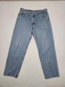 Jeans denim vintage anni 90 Levi’s 550 linguetta arancione lavaggio medio taglia 36x30 - Foto 1 di 11