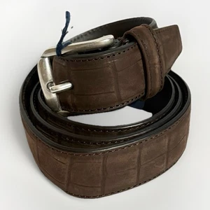 Anderson’s Belt Men’s Leather Size 95 / 36 Brown Croc Made In Italy Smart New - Picture 1 of 7