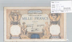 BILLET FRANCE - 1000 FRANCS - 30-06-1938* - Picture 1 of 2