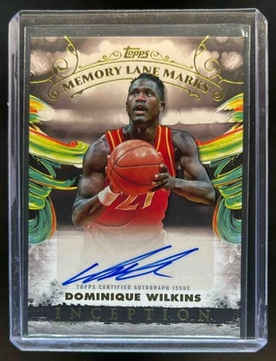 2024-25 Topps Inception Dominique Wilkins Memory Lane Marks Auto #MLM-DWK Hawks Foto 1 de 2