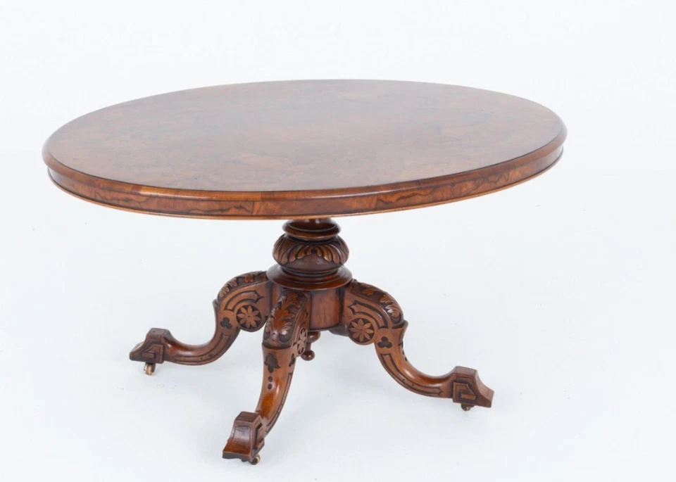 Victorian Loo Side Table Walnut Tilt Top 18th Century - Image 1 of 4