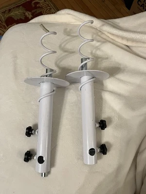 2 X Paraguas de playa con espiga de tierra de alta resistencia Ancla Bandera Soporte de estaca en espiral Foto 1 de 2