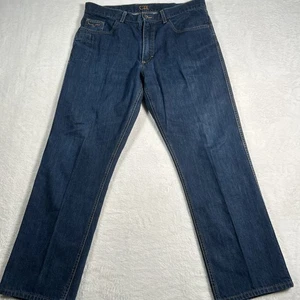 Jeans Kimes Ranch 36x34 blu scuro cal denim western cowboy gamba dritta made USA - Foto 1 di 11