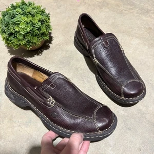 Geboren dunkelbraune Leder Halbschuhe Schuhe Größe 7,5 altes Geld klassisch Herbst bequem - Bild 1 von 7