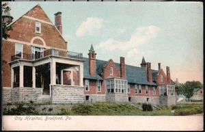 BRADFORD PA City Hospital Antique Town View Postcard Early Old Vtg Pennsylvania - Picture 1 of 2