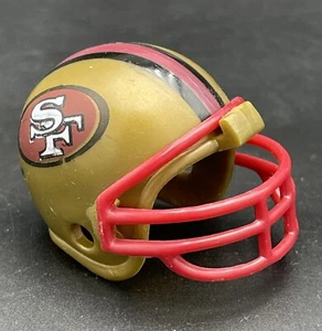 Vintage Miniatur Kunststoff San Francisco 49ers Football Helm Tasche Größe 1-3/4" - Bild 1 von 9