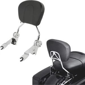 Schienale passeggero Sissy Bar regolabile con cuscinetti adatti per Harley Touring Road King - Foto 1 di 9