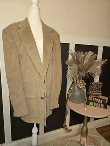 Men's Vintage Lands' End Sports Coat Blazer Wide-Corduroy Tan 41 L - Picture 1 of 10