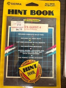 KINGS QUEST 4 - THE PERILS OF ROSELLA HINT BOOK 1989 SIERRA RARE - Picture 1 of 1