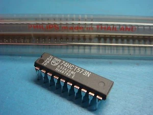 (5) PHILIPS 74HCT573N OCTAL D-TYPE TRANSPARENT LATCH TRI-STATE 20P DIP - Picture 1 of 3