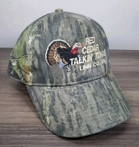 Vintage Red Cedar Talkin Toms Hat Mossy Oak Camo Turkey Hunting Snapback Cap - Picture 1 of 10