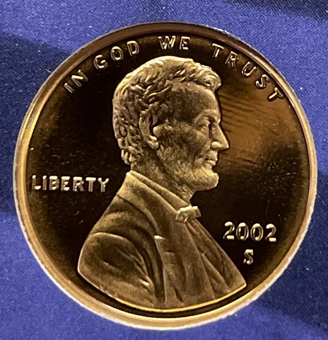 2002 S Proof Lincoln Cent With Free Shipping Cover
