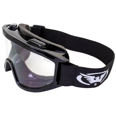 Global Vision Windshield Motorcycle Goggles (Black Frame/Clear Lens)