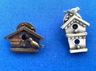 Lor Of 2 Jj Pins Bird Houses Copper And Silver Tone
