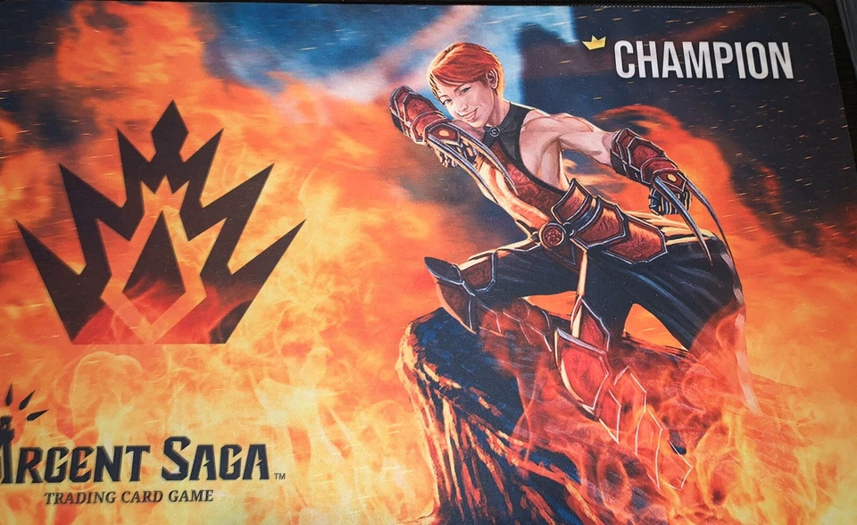 Argent Saga Singles - Ruka, Pugilist of the Holy Flame Champion Playmat - Image 1 of 1