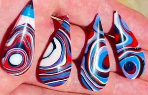 Bunte Fordit Träne Cabochon Perlen - Bild 1 von 5