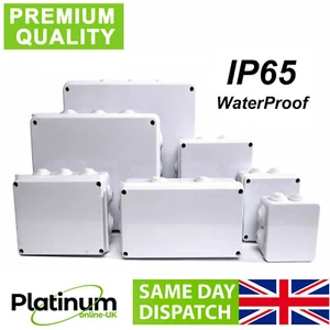 WASSERDICHTE ABZWEIGDOSE IP55 IP65 PVC OUTDOOR GEHÄUSE KABEL DRAHT STECKER KLEMME - Bild 1 von 16
