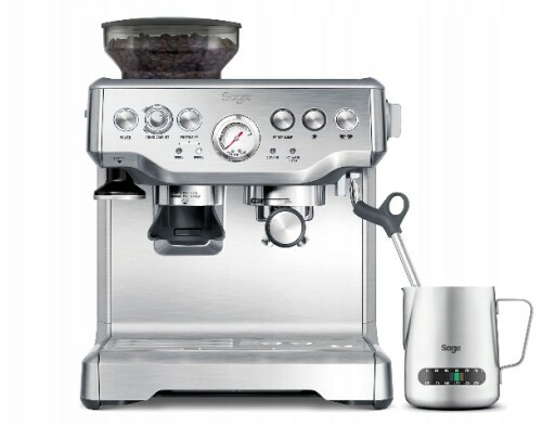 Bes875uk Barista Express Coffee Temp Control Milk Jug Brushed Stainless Beans Photo Related
