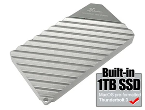 Nuovo SSD esterno portatile Avolusion 1 TB Thunderbolt 3 per Macbook, Mac Pro, iMac - Foto 1 di 6
