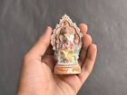 Old Vintage Rare Handmade Small Size Hindu Godess Ganesha Terracotta  Statue