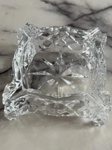 Vintage Ashtray Large Glass Ashtray Cigarette Cigar Square Ashtrays 5x5" Classic - Picture 1 of 7