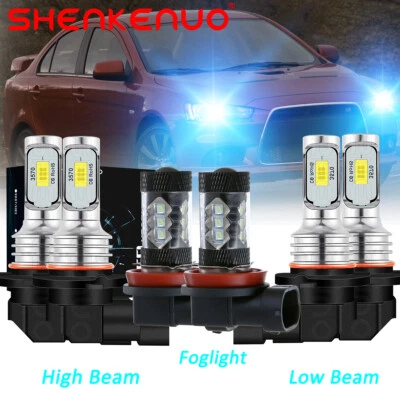 For Mitsubishi Lancer 2008 2009 2010 2011 2012-2017 faro LED + luz antiniebla - Image 1 of 4