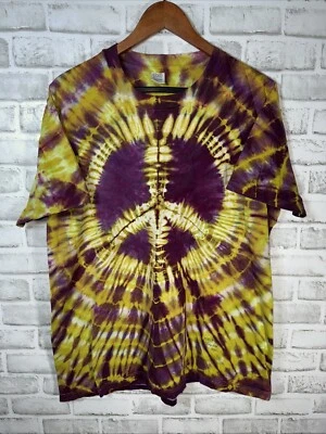 Camiseta Tie Dye Colección Bill Blass PEACE MIRO’s Of Austin Puntada Única XL De Colección Foto 1 de 4