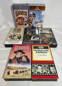 John Wayne Movie Bundle VHS Lot of 7 - Alamo, Red River, Circus World, Jet Pilot - Imagen 1 de 9