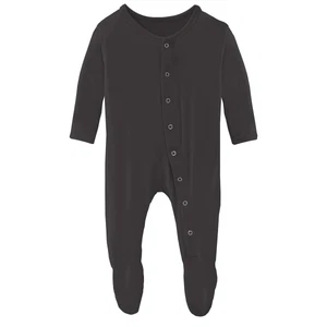 NWT Sz 8 KICKEE PANTS Solid Twilight Blue Bamboo Footie - Picture 1 of 1