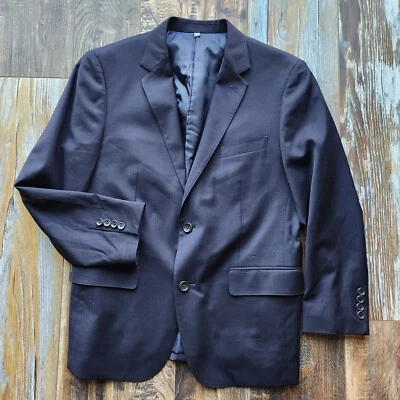 Blazer Abrigo Deportivo Bonobos Mezcla Lana Dos Botones Negro Ajuste Estándar Para Hombre 38S Foto 1 de 4