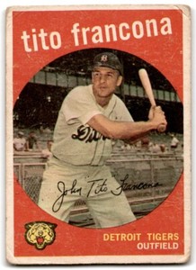 1959 Topps Tito Francona Detroit Tigers #268