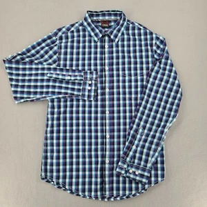 Tony Hawk Button Up Shirt M Mens Regular Long Sleeve Purple Big Checked - Picture 1 of 9