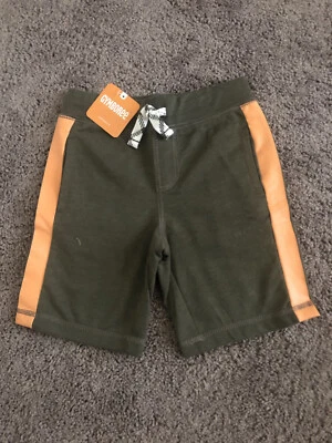 NEW NWT Boys Gymboree Green Orange Cotton Knit  Shorts size 4T - Image 1 of 3