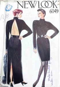 RARE 80s NEW LOOK 6049 SIZES 8-18 MISSES EVENING COCKTAIL DRESS UNCUT/FF - Picture 1 of 3