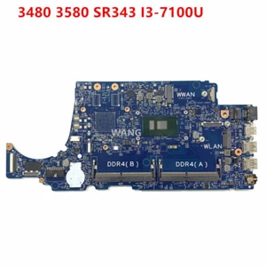 16852-1 For DELL Latitude 3480 3580 Laptop Motherboard Com SR343 I3-7100U CPU - Picture 1 of 6