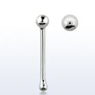 New Genuine Solid 925 Sterling Silver 22g Micro Ball Tiny Nose Bone Stud Pin 1pc
