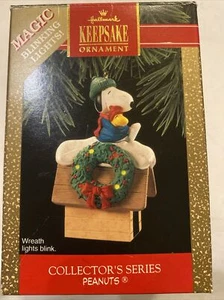 Hallmark Keepsake Ornament Collector's Series Peanuts 1992 Magic blinking lights - Picture 1 of 9