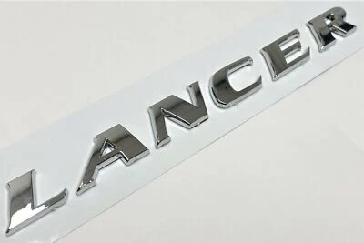CHROME LANCER EMBLEM REPLACEMENT FOR MITSUBISHI REAR TRUNK NAMEPLATE BADGE DECAL - Image 1 of 3