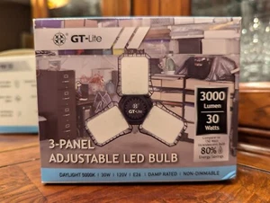 3-Panel LED GT-Lite Adjustable Bulbs White 150 Watt Equivalent Uses 30 Watts - Picture 1 of 3